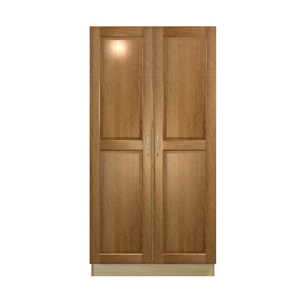 Simple 2-Door Kitchen Pantry Cupboard Tall Storage Cabinet for Large Space