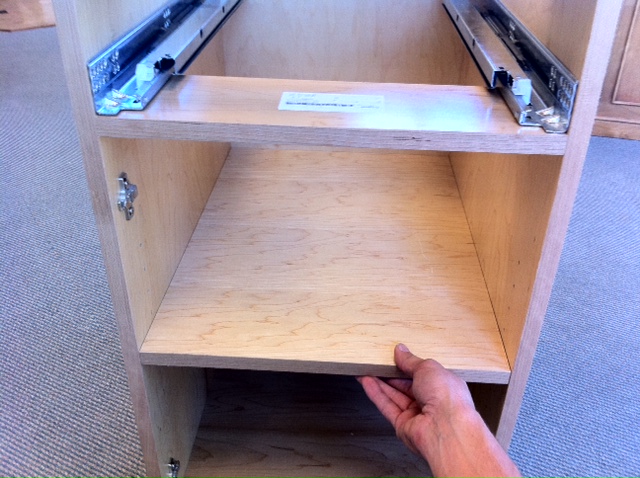 install the adjustable shelf