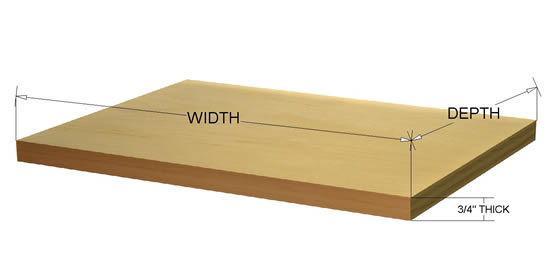 Replacement Adjustable Shelf For Cabinets, Plywood Thickness For Shelves