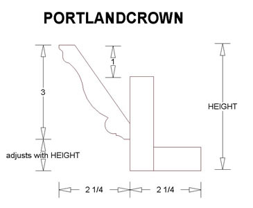 2 Piece Portland Crown Molding With Backer